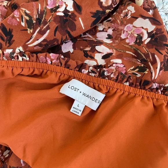 Lost + Wander Terracota Bloom Halter Maxi Dress Floral - Picture 4 of 8